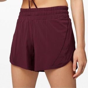 Lululemon Track That High-Rise Lined Short 5” - Burgundy - Women’s Size 10